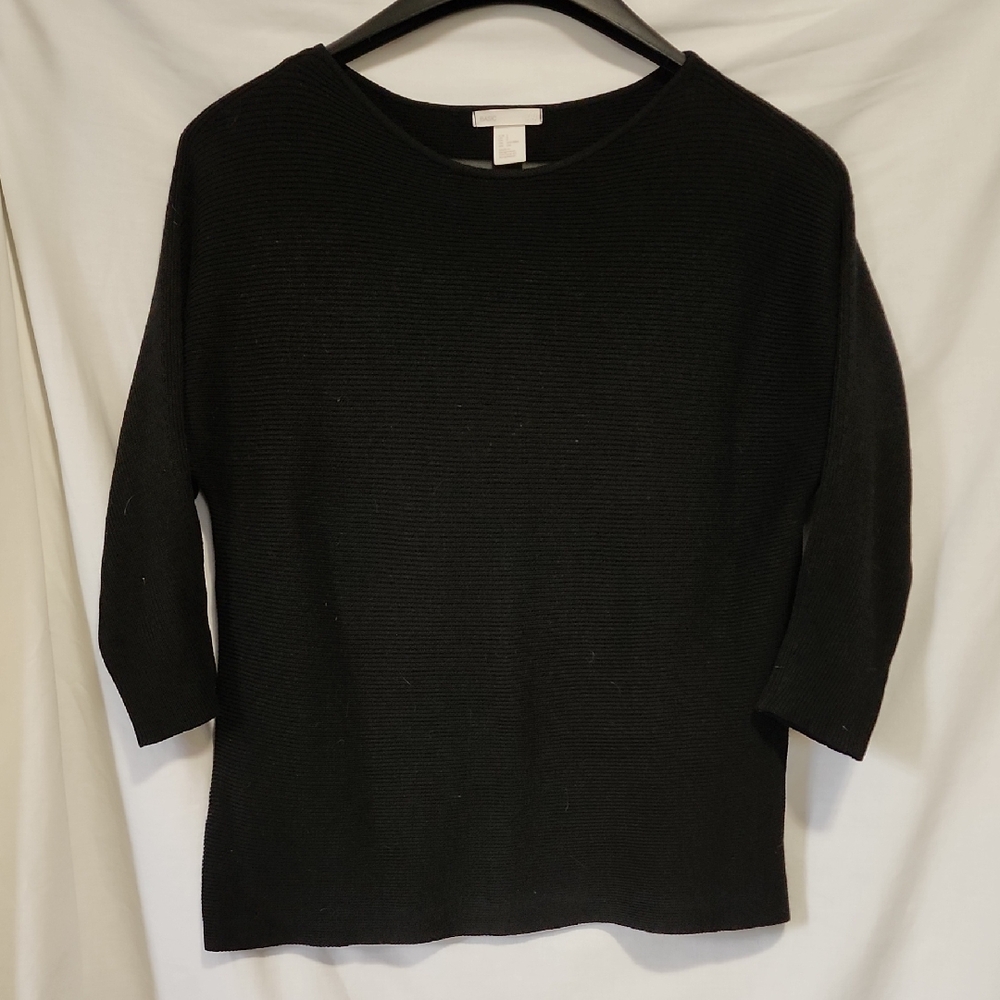 H&M Classic Black Crew Neck Sweater